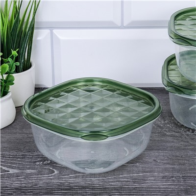 Контейнер квадратный 3 штуки 500 мл / P8 /уп 126/12,5x4 см