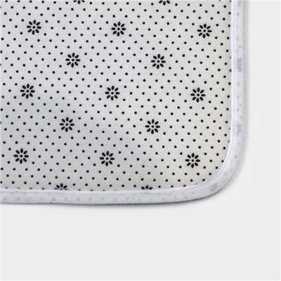 Коврик для ванной и туалета Доляна «Камень», 44×120 см, чёрный