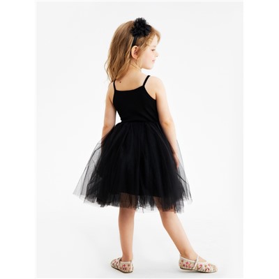 Платье для девочки MINAKU: PartyDress, с пышной юбкой, рост 98-104 см, чёрное