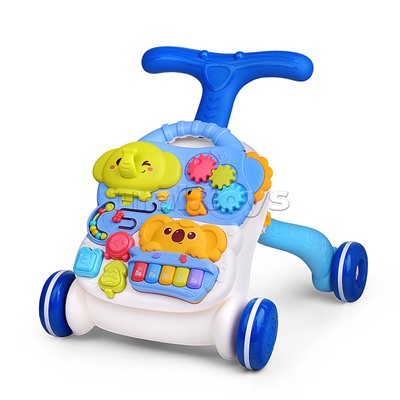 Игровой центр-Каталка "Слоник и коала" цвет голубой, 3 в 1 в коробке