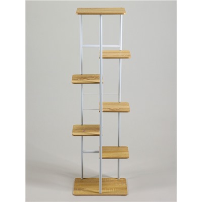 Подставка для цветов Greengo, 7 полок, 36×23×120 см, напольная, каркас металл, полки МДФ, белая