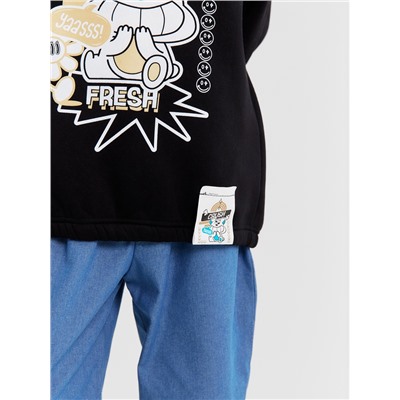 Толстовка (худи) детская MINAKU: CRUSH, чёрная, рост 122 см