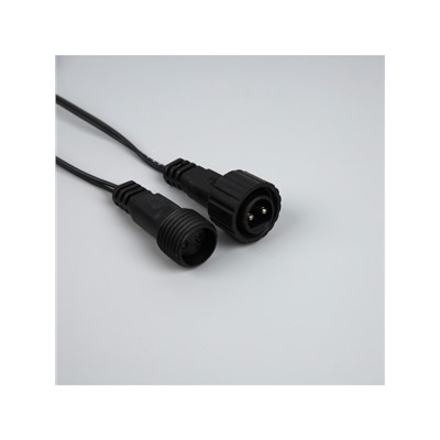 Гирлянда «Бахрома» 3×0.6 м, IP44, УМС, тёмная нить, 100 LED, свечение белое, мерцание, 24 В