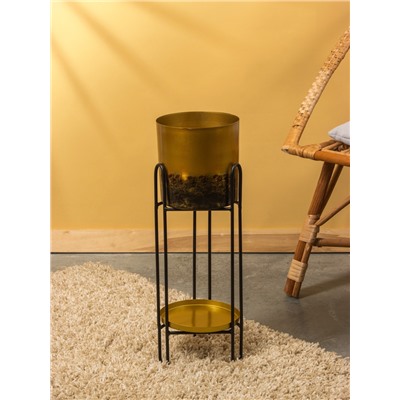 Кашпо на подставке «Хани», 18×18×56 см, железо