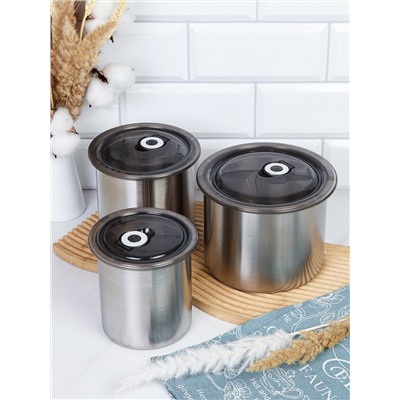 Салатники с крышкой 3 предмета /900/1200/1800 мл/ S-110 /уп 36/