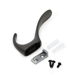 Крючок мебельный CAPPIO HEEL LIGHT, двухрожковый, цвет графит