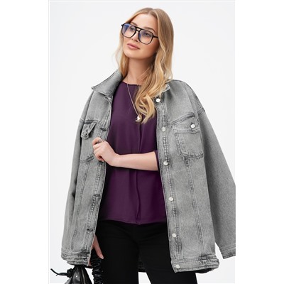 Женский лонгслив оверсайз из футера двухнитки Happyfox