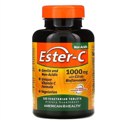 American Health, Ester-C с цитрусовыми биофлавоноидами, 1000 мг, 120 вегетарианских таблеток