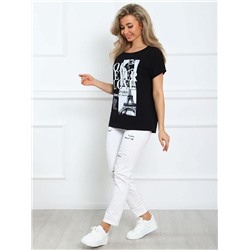 Футболка "Флорет" (Черный)