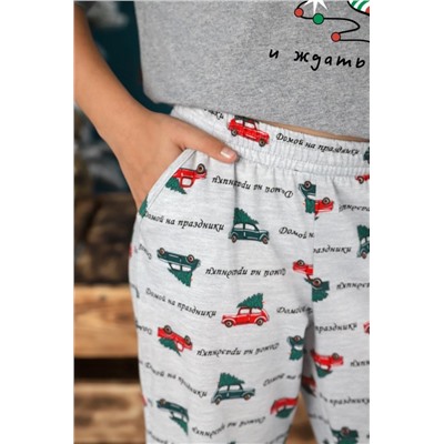 Костюм для девочки Каникулы-1.2 (Серый меланж)