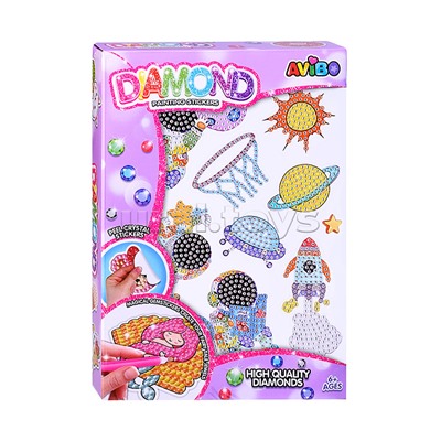 Мозаика алмазная "Космические приключения" в коробке