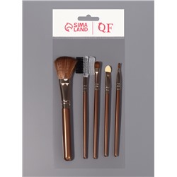 Набор кистей для макияжа PASTEL BLUSH, 5 шт., тёмно-коричневый