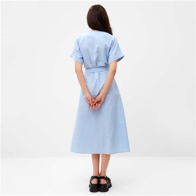 Платье на пуговицах миди женское MIST Summer time, голубое, размер 50