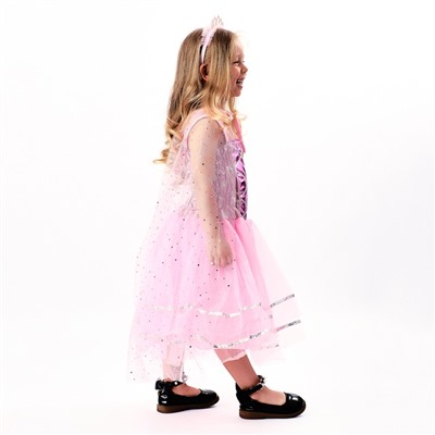 Карнавальный костюм «Красивая принцесса»: платье, накидка, ободок, рост 104-134 см