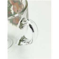 Кружка стеклянная новогодняя «Оленёнок», 500 мл