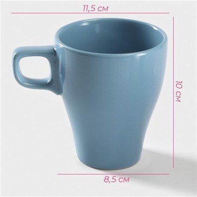 Кружка Доляна Coffee break, 280 мл, керамика, голубая
