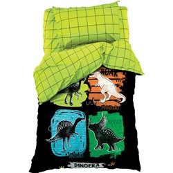 Постельное бельё 1.5-спальное «Этель» Dinoera, бязь