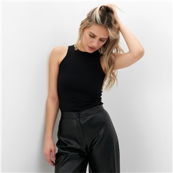 Майка женская MINAKU: Basic line, размер 42, чёрная