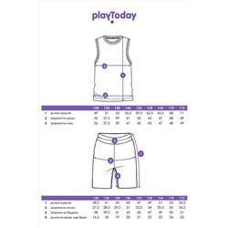 Комплект трикотажный для мальчиков: фуфайка (футболка), шорты PLAYTODAY, 1121878