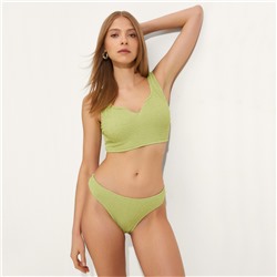 Купальник раздельный фактурный MINAKU, размер 42, зелёный