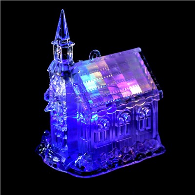 Фигура новогодняя светящаяся "Домик новогодний" 10см