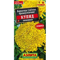 Бархатцы Купид лимонные (Код: 93525)