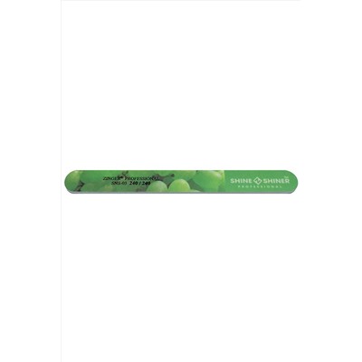 Zinger Пилка для ногтей абразивная прямая (с запахом винограда) / Classic SNS-03, 240/240 грит, зеленый KRISTALLER, 1110386