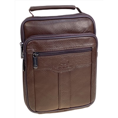 Сумка мужская из натуральной кожи, цвет коричневый
