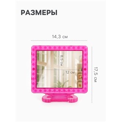 Зеркало настольное, с рамкой для фото, настенное, 14.3×17.5 см, (8.5×12 см), МИКС