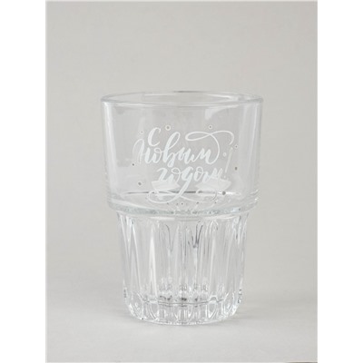 Стакан новогодний стеклянный «С Новым годом!», 350 мл