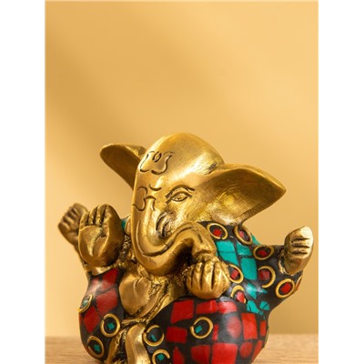 Сувенир «Ганеша», 6.5×4×5 см, латунь