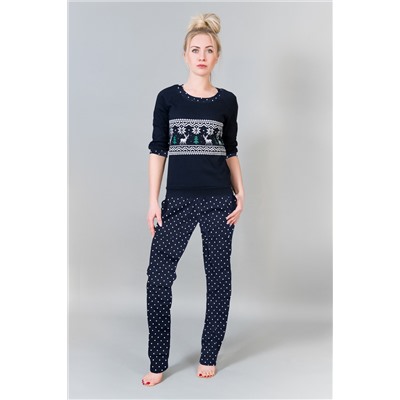 Женский домашний костюм с брюками 21