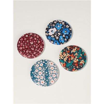 Зеркало складное «Цветочная поляна», d=7.5 см, с увеличением х2, МИКС