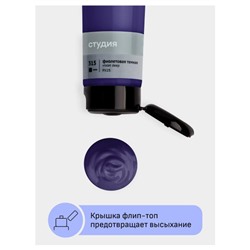Акриловая краска 110 мл "Студия" фиолетовая темная, в тубе 2802110315 Гамма