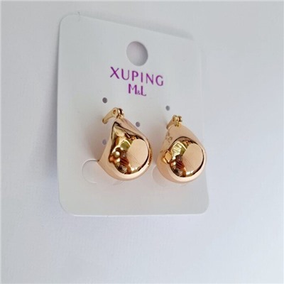 Серьги полукольца коллекция "Xuping ML" покрытие позолота, 1030,  арт.001.974