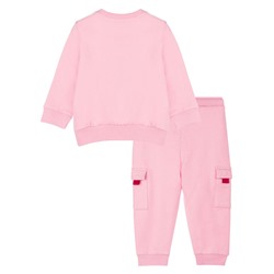 Комплект детский трикотажный для девочек: толстовка, брюки