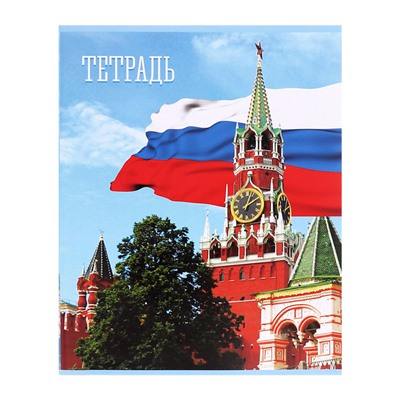 Набор тетрадей, 48 листов в клетку, Calligrata «Россия», серые листы, 5 штук