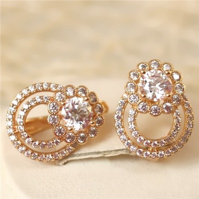 Серьги позолота H01-10219