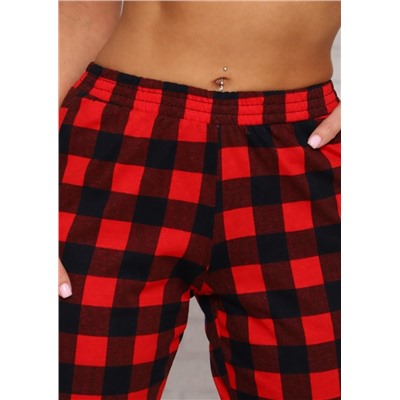 Брюки 57107 (Черно-красный)