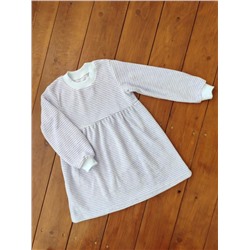 Платье Велюр с длинным рукавом 33054 (Лавандовый)