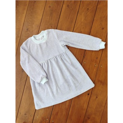 Платье Велюр с длинным рукавом 33054 (Лавандовый)