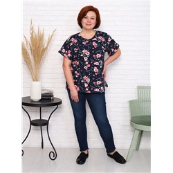 Футболка "Пион" (Синий)