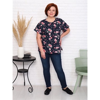 Футболка "Пион" (Синий)