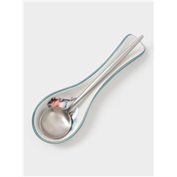 Подставка под ложку новогодняя Доляна «Зимний вечер», 22.3×7.1×2.7 см, доломит, белая