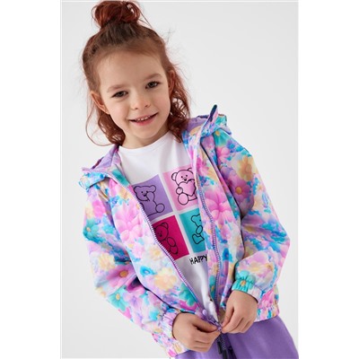 Куртка текстильная с полиуретановым покрытием для девочек (ветровка) PLAYTODAY, 1240297