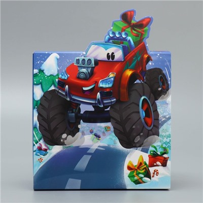 Подарочная коробка новогодняя складная «Только вперед», 15×15×8 см