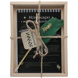 Набор подарочный "Гарри Поттер" блокнот А5 60л на спирали + ручка шариковая Волшебное перо (зеленое) 77294 Centrum