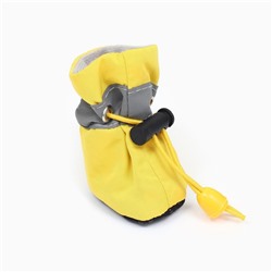 Ботинки для собак «Уют» с утяжкой, набор 4 шт., размер 5 (5.5×4.5 см), жёлтые