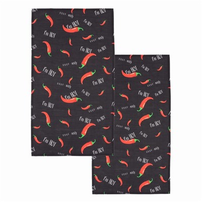 Набор кухонных полотенец Этель Pepper, 40×73 см-2 шт., 100% хлопок, репс 210 г/м²