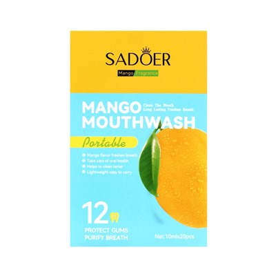 Ополаскиватель для полости рта в стиках со вкусом манго, 20 шт. по 10 мл